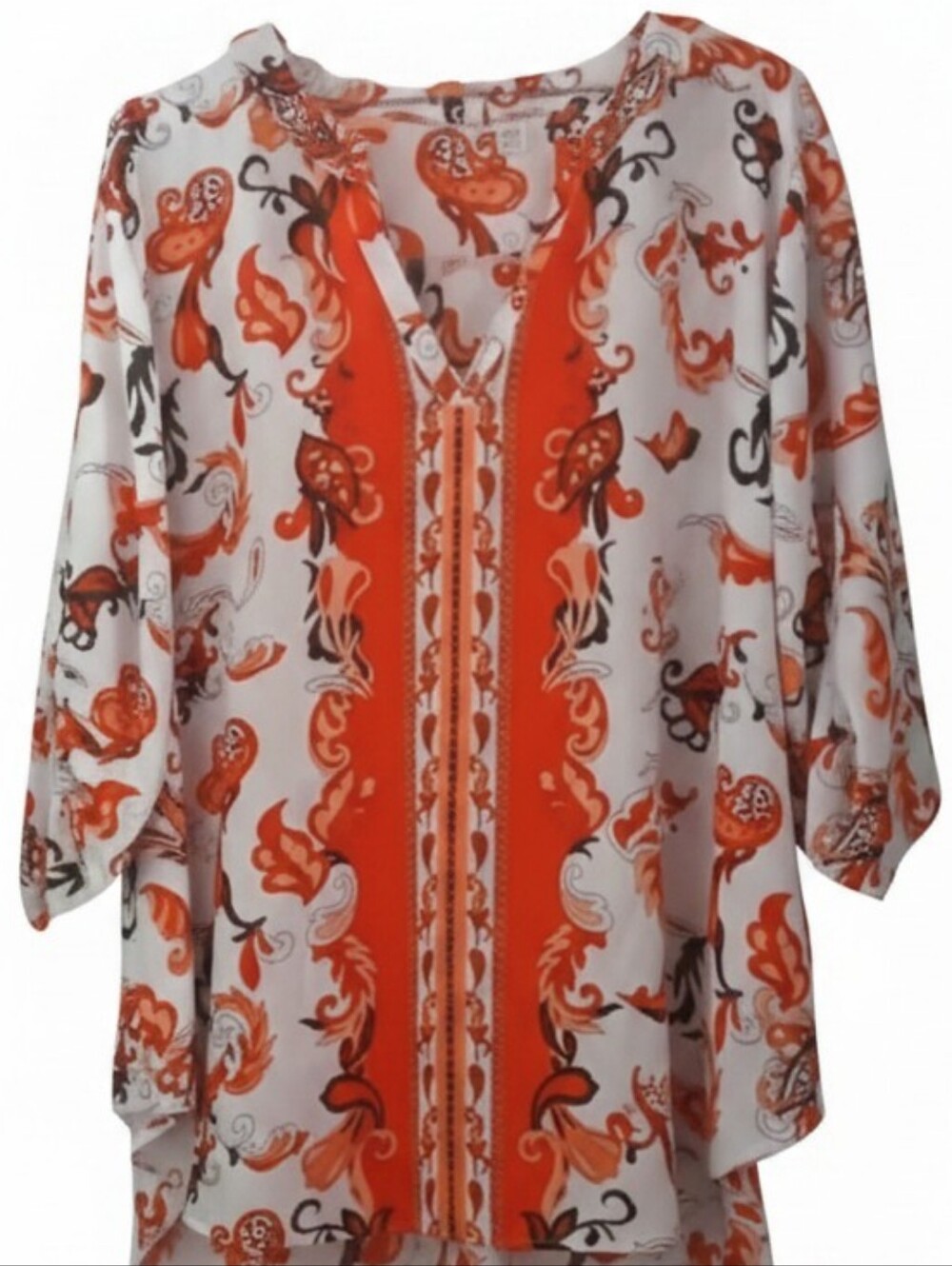 Cato Womens Plus Size Graphic Tunic 3/4 Sleeve Size 18/20  💰2/30💰